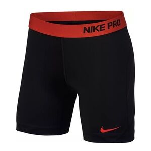 Nike Pro Softball Sliding Shorts Black/Orange Women’s Medium